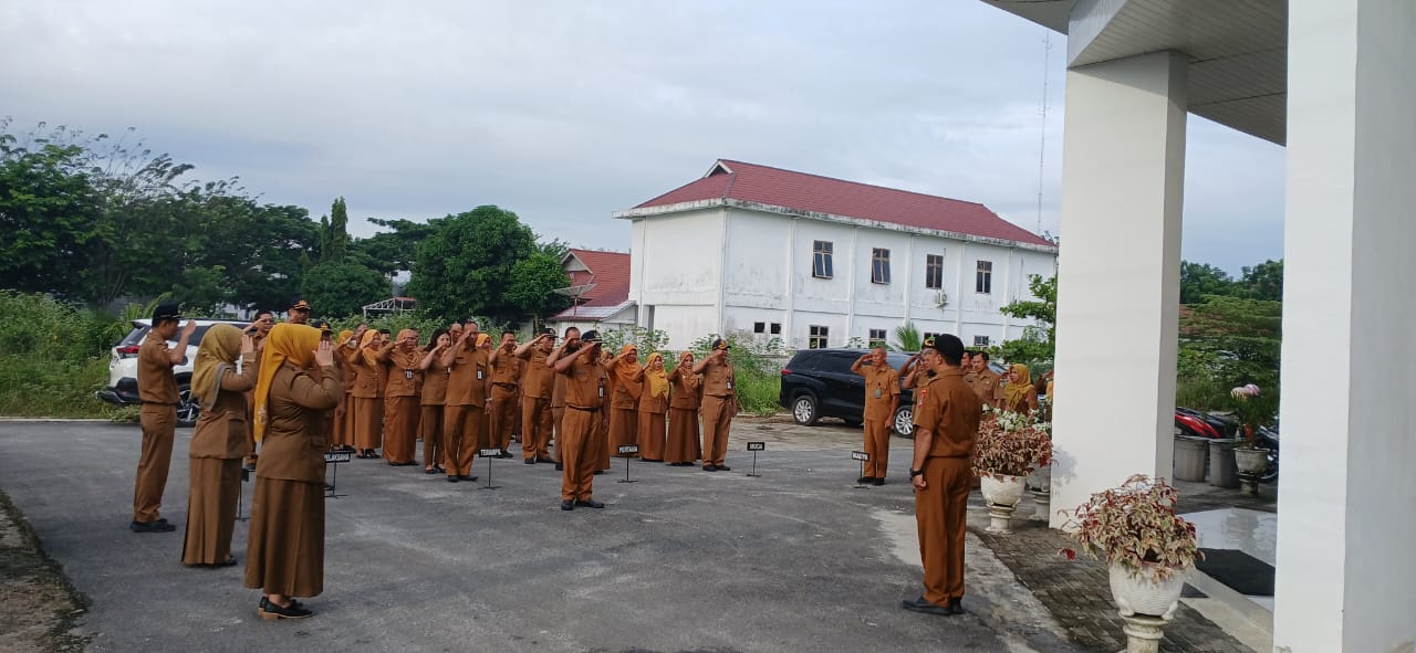 Kegiatan Apel Pagi Senin, 14 April 2025 di Inspektorat Kab. Asahan