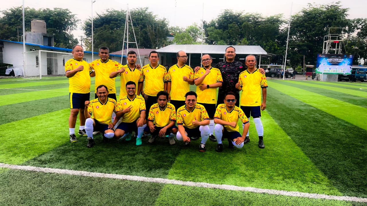 Tim Mini Soccer Inspektorat Kabupaten Asahan mengikuti Turnamen Olahraga Auditors Cup 2025