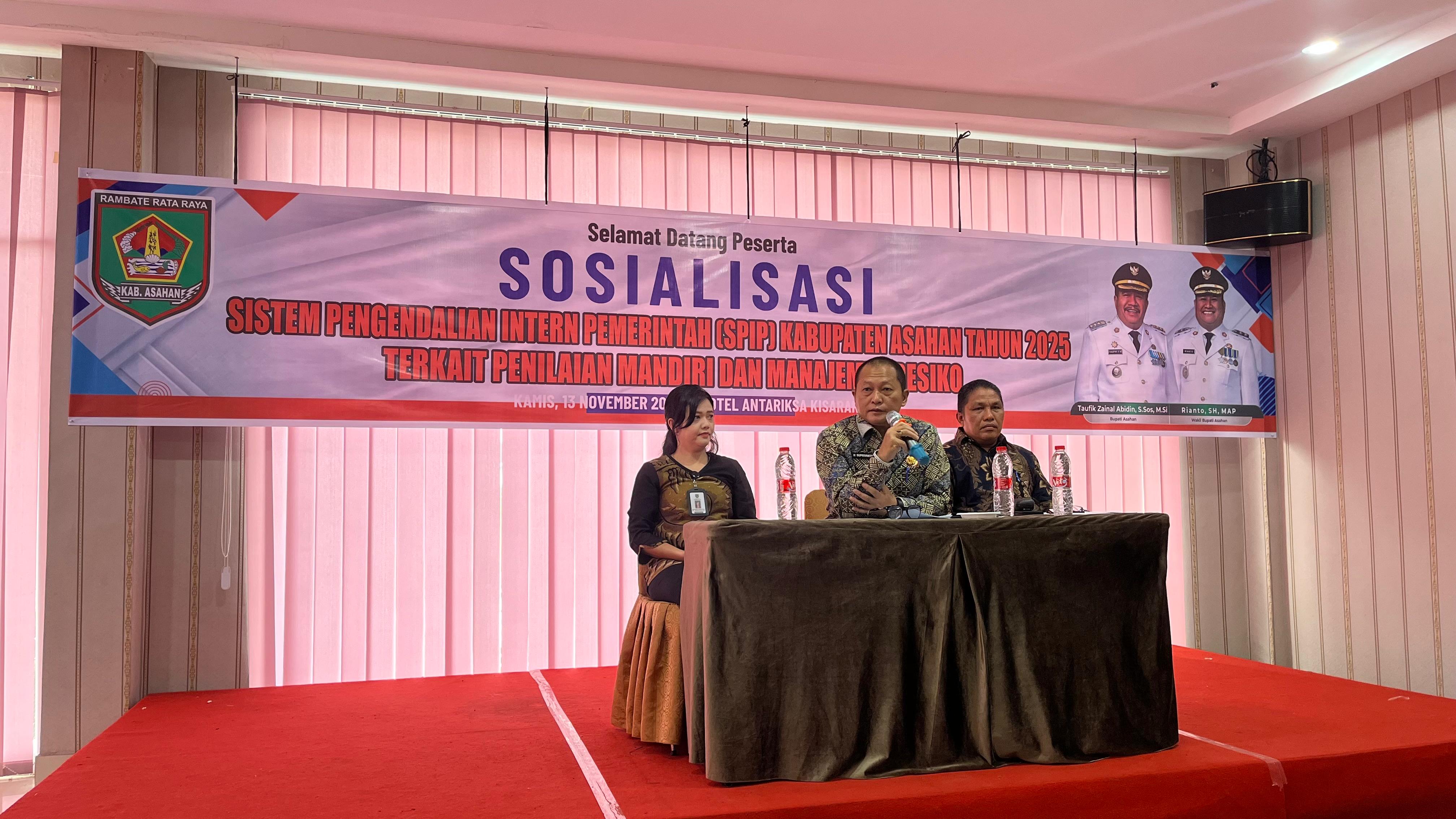 Sosialisasi SPIP Kabupaten Asahan Tahun 2025 Terkait Penilaian Mandiri dan Manajemen Risiko