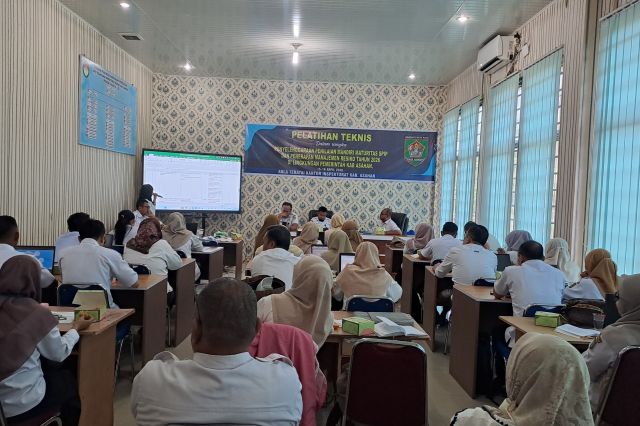 Sosialisasi Penyusunan SSH dan Asistensi daring kepada Perangkat Daerah bersama Tim UGM dan Tim BKAD Kabupaten Asahan