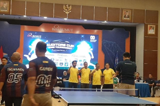 Tim Tenis Meja Inspektorat Kabupaten Asahan mengikuti Turnamen Olahraga Auditors Cup 2025