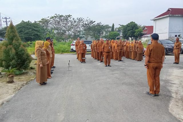 Kegiatan Apel Pagi Senin, 24 Pebruari 2025 di Inspektorat Daerah Kabupaten Asahan